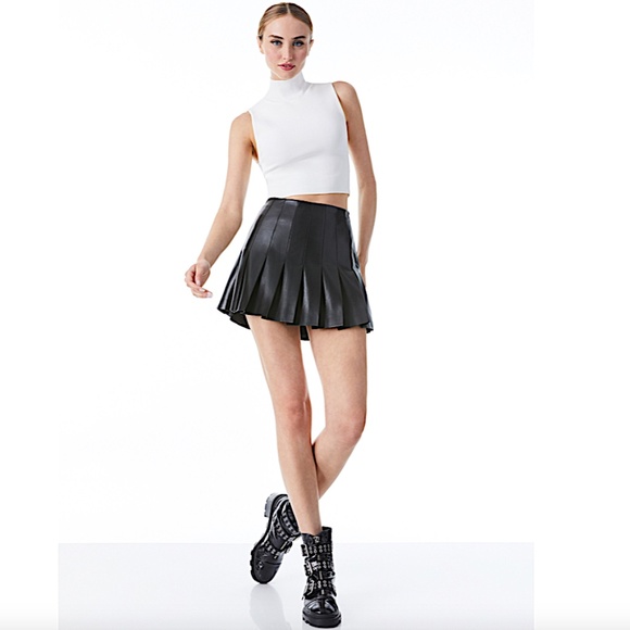 CARTER PLEATED VEGAN LEATHER MINI - Picture 4 of 13